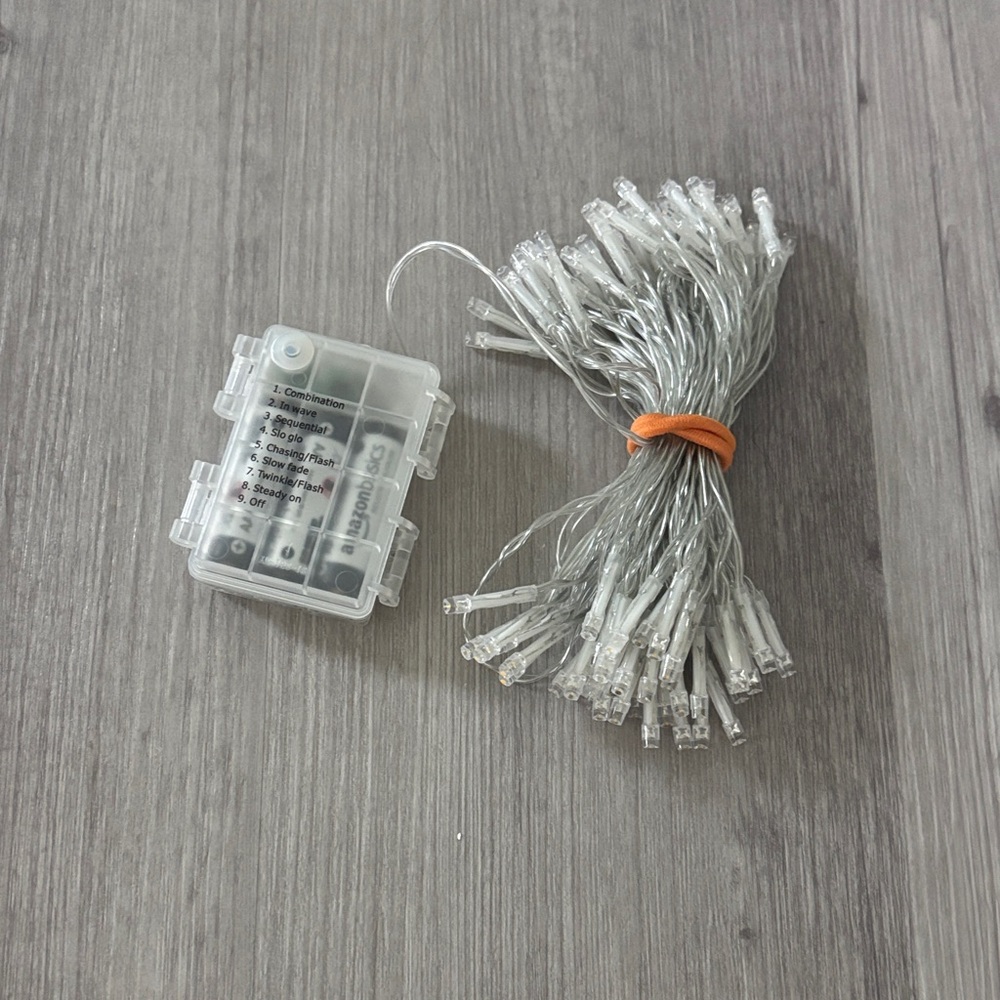 Silver String Lights with Battery Pack
